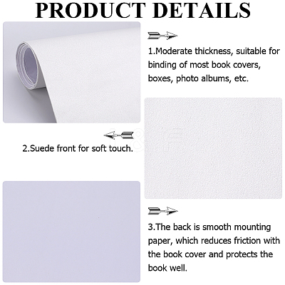 1.1M Self Adhesive Faux Suede Book Covers DIY-WH0491-89C-1