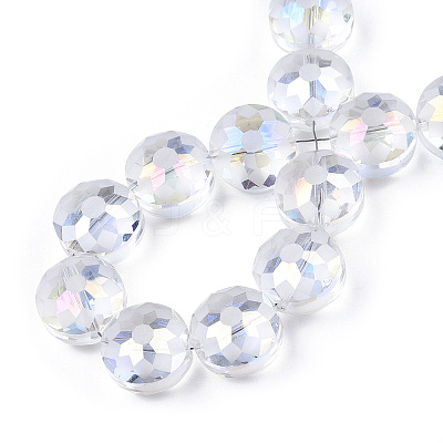 Electroplate Glass Beads Strands EGLA-Q084-12mm-10-1