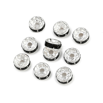 Brass Grade A Rhinestone Spacer Beads RB-A004-12-1
