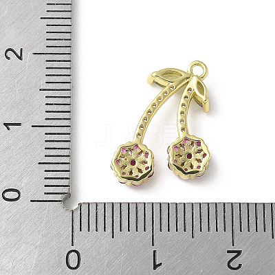Brass Micro Pave Cubic Zirconia Pendants KK-P290-02E-G-1