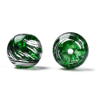 Mixed Style & Mixed Color Round Spray Painted Glass Beads DGLA-X0003-10mm-1