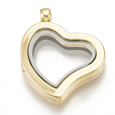 Alloy Magnetic Locket Pendants PALLOY-T052-13G-1
