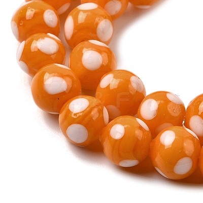 Handmade Lampwork Beads LAMP-D002-8mm-01I-1