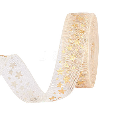10 Yards Hot Stamping Polyester Ribbons AJEW-WH0518-70A-1