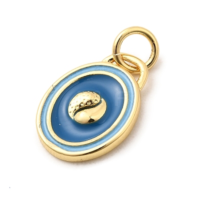 Brass Enamel Charms KK-A268-09G-01-1