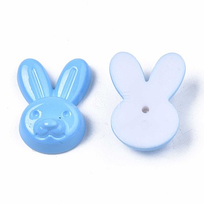 Spray Painted Acrylic Beads ACRP-S679-32-1