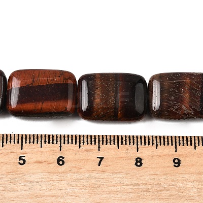 Dyed Natural Red Tiger Eye Beads Strands G-S386-A15-1