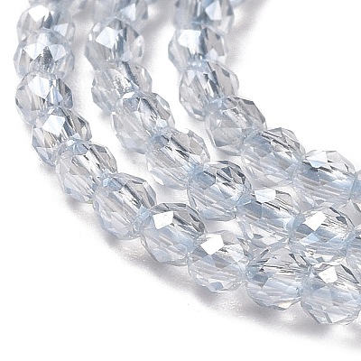 Transparent Electroplate Glass Beads Strands GLAA-H021-01A-PL03-1