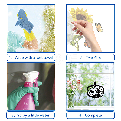 PVC Window Static Sticker DIY-WH0235-044-1