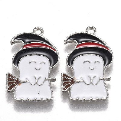 Halloween Theme Alloy Enamel Pendants ENAM-J649-03P-1