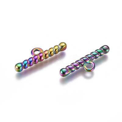 Ion Plating(IP) 304 Stainless Steel Toggle Clasps Parts LS-STAS-F241-07-M-1