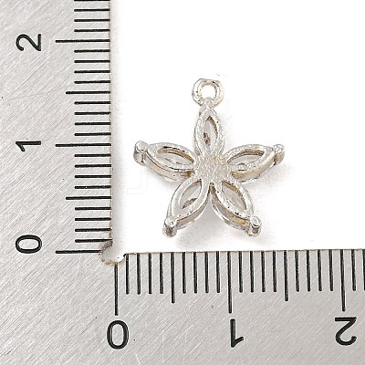 Rack Plating Brass Clear Cubic Zirconia Pendants KK-P277-21P-1