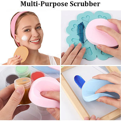 4Pcs 2 Colors PVA Sponge Makeup Powder Puff MRMJ-GF0001-64A-1
