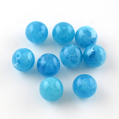 Round Imitation Gemstone Acrylic Beads X-OACR-R029-8mm-12-1