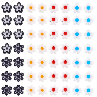 120Pcs 4 Styles Handmade Millefiori Glass Bead Strands LAMP-TA0002-69-1