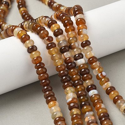 Natural Banded Agate Beads Strands G-F790-I01-01D-1