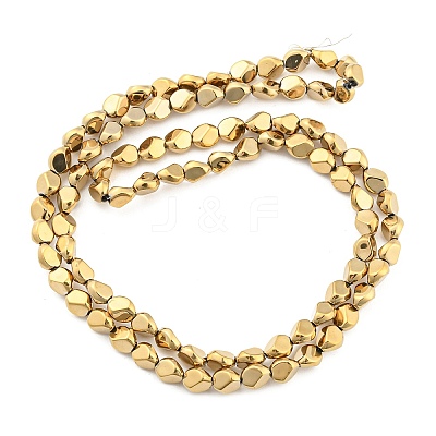 Full Plated Electroplate Glass Beads Strands X-EGLA-G037-04A-FP05-1