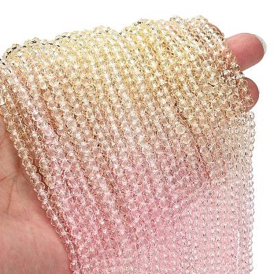 Transparent Painted Glass Beads Strands DGLA-A034-T4mm-A25-1