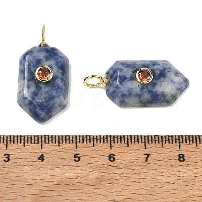 Natural Blue Spot Jasper Pendants KK-CBAF9BC-20G-04-1