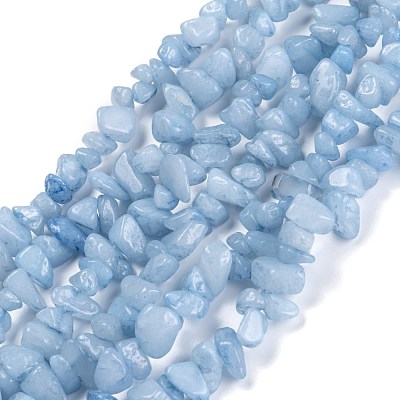 Dyed Natural Aquamarine Beads Strands X-G-F703-12-1