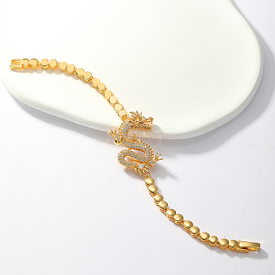 Brass Micro Pave Cubic Zirconia Link Bracelets for Women XH8609-1-1