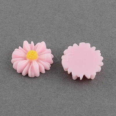 Flatback Hair & Costume Accessories Ornaments Resin Flower Daisy Cabochons CRES-Q101-02-1
