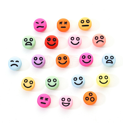 Opaque Acrylic Beads MACR-YW0001-22A-1