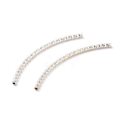925 Sterling Silver Curved Tube Beads STER-H112-07B-1