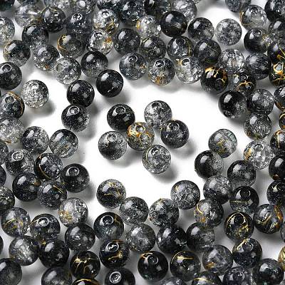 Transparent Crackle Acrylic Beads DACR-D300-01D-8mm-1