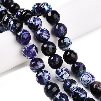 Dyed Natural Agate Beads Strands G-T141-01A-05-1