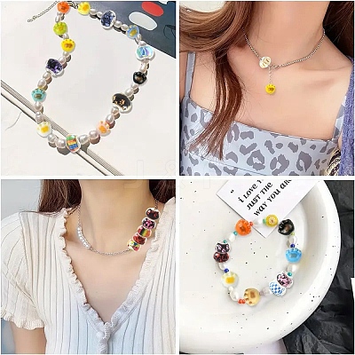 30Pcs Large Hole Resin European Beads OPDL-YW0001-07-1