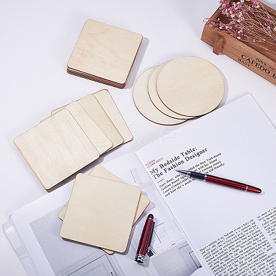 Wood Cabochons and Sponge Scouring Pads WOOD-PH0008-47-1
