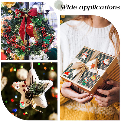 60Pcs 12 Styles Christmas Theme Resin Cabochons Sets CRES-GF0001-05-1