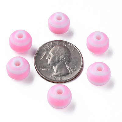 Opaque Striped Acrylic Beads MACR-S373-27A-05-1