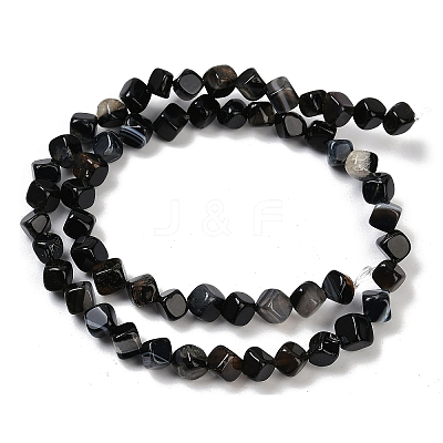 Natural Banded Agate(Dyed & Heated) Beads Strands G-A257-A03-01-1