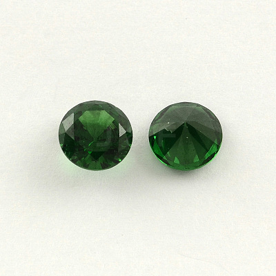 Diamond Shaped Cubic Zirconia Pointed Back Cabochons ZIRC-R004-6mm-08-1