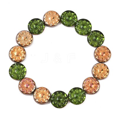 Czech Pressed Glass Beads GLAA-I061-48E-1