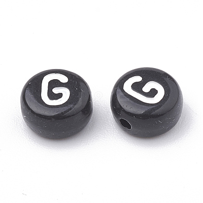 Opaque Acrylic Beads SACR-N002-02G-1