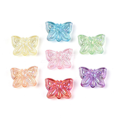 Transparent Acrylic Butterfly Beads TACR-T031-03M-1