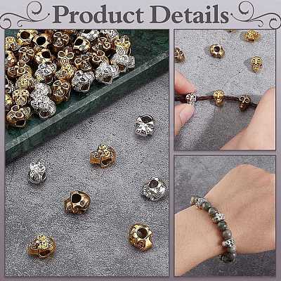 60Pcs 3 Colors Alloy European Beads FIND-PH0021-84-1