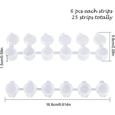 3ml 6 box Plastic Empty Paint Palette TOOL-PH0016-56-WH-1
