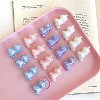 UV Plating Opaque Acrylic Beads OACR-I015-03-1