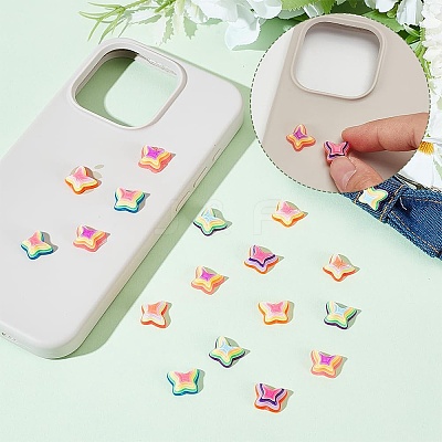 24Pcs 6 Colors Plastic Cabochons KY-AR0001-35-1