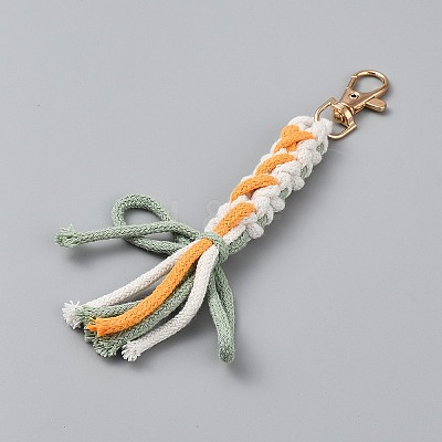 Macrame Daisy Handmade Woven Cotton Pendant Decorations DIY-WH0888-459-1