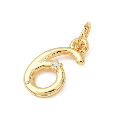Brass Micro Pave Cubic Zirconia Pendants KK-D019-28G-06-1