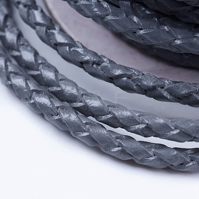 Round Braided Cowhide Cords WL-L009-01K-1
