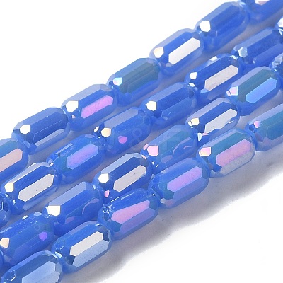 Electroplate Glass Beads Strands EGLA-D031-01-06-1