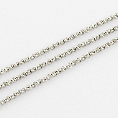 Tarnish Resistant 304 Stainless Steel Rolo Chains CHS-R006-2.5mm-1
