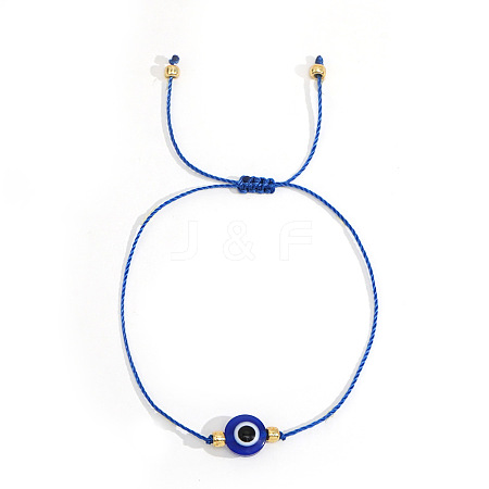 Bohemian Style Resin Evil Eye Bead Braided Bracelets BR6167-16-1