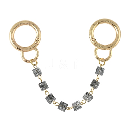 Glass Link Bag Extender Chains HJEW-YW00101-09-1
